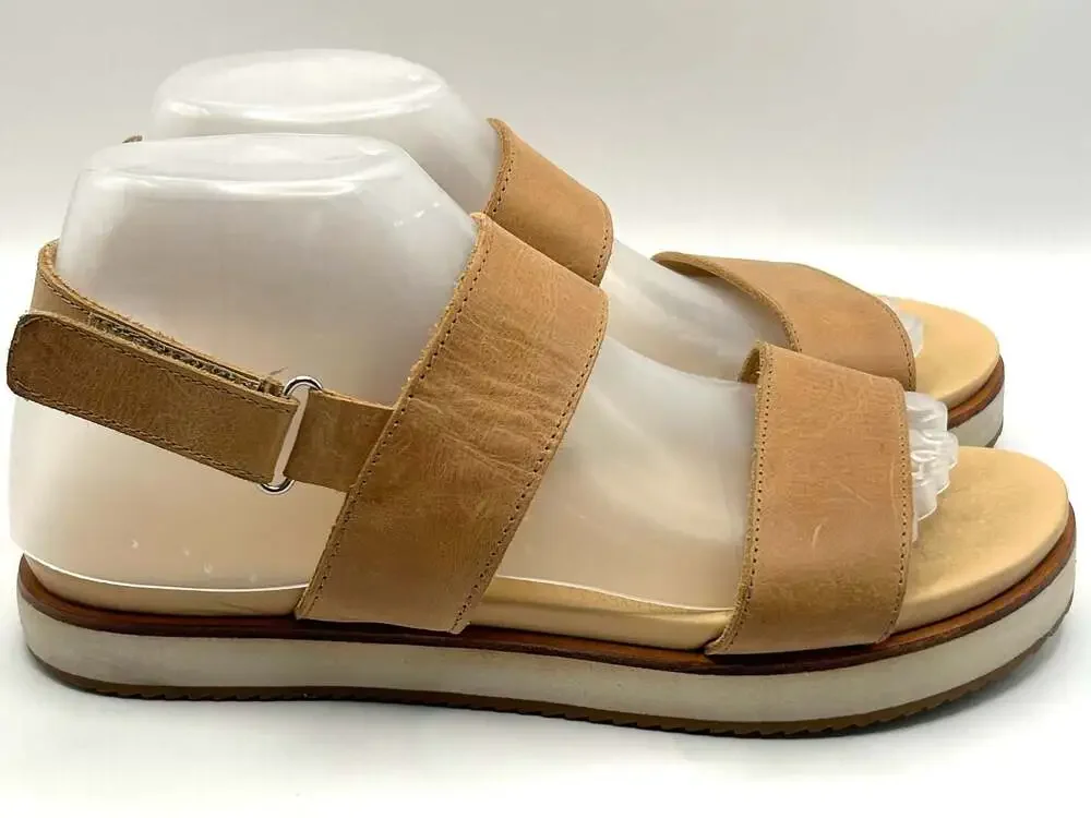 Nisolo Go-To Flatform Sandal Almond Leather Size 8